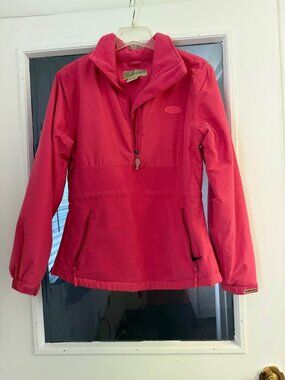Lady Drake Waterfowl Pink Fleece Lined Quarter Zip Jacket Medium